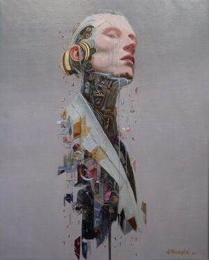 Adam x1 Oil Painting with Gold Leaf 24x30